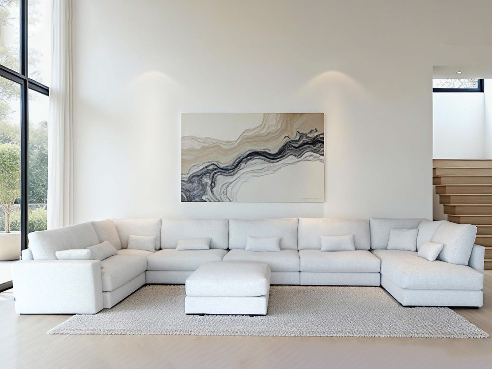 Diseña tu sofa rinconero moderno Héctor en Mobel 6000 en Madrid. Personaliza medidas y telas con estilo premium