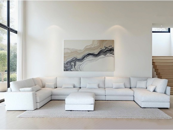 Diseña tu sofa rinconero moderno Héctor en Mobel 6000 en Madrid. Personaliza medidas y telas con estilo premium