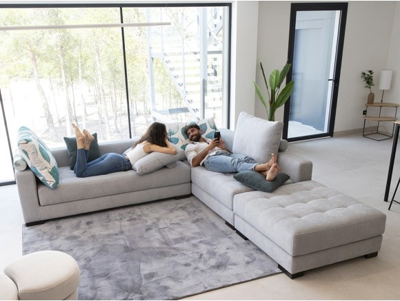 Diseña tu sofa modular Manacor de Fama en Mobel 6000 en Madrid. Personaliza medidas y acabados con estilo premium