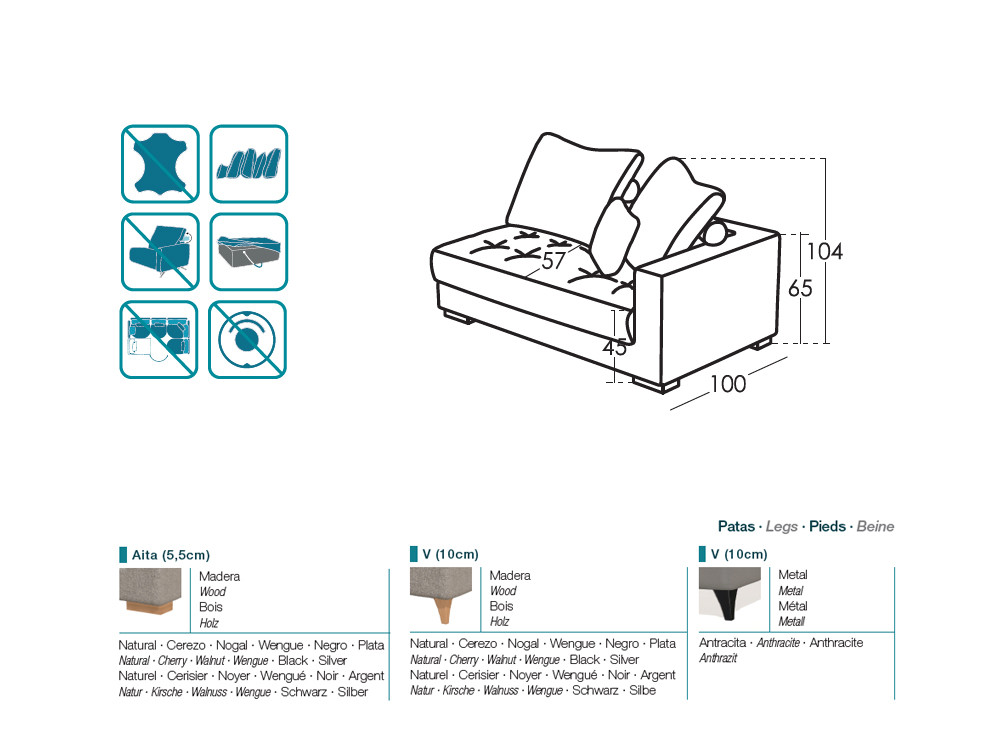 El sofa modular esquinero Manacor es ideal para tu Seismil Studio web. Crea tu pieza a medida con gran estilo premium.
