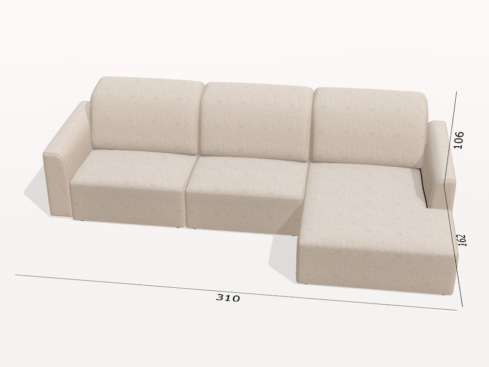 Este sofa modular Natalie destaca por su versatilidad. Elige tejidos y acabados para una pieza premium personalizada.