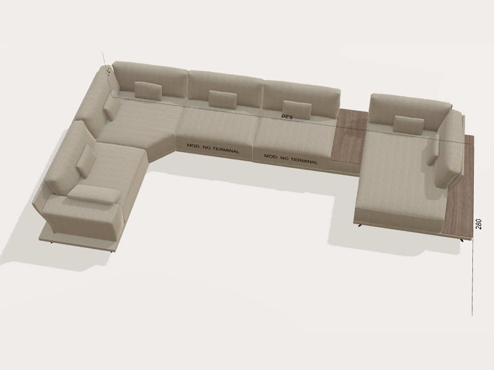 Consigue tu sofa rinconera modular Oasis. Fama ofrece elegancia y telas seleccionadas con un acabado de nivel premium