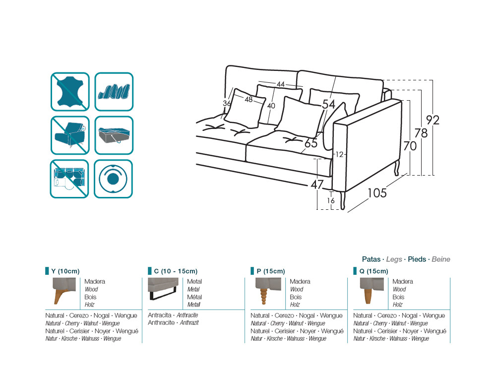 El sofa modular esquinero Opera luce ideal en Seismil Studio web. Configura medidas y tejidos con un gran confort premium.