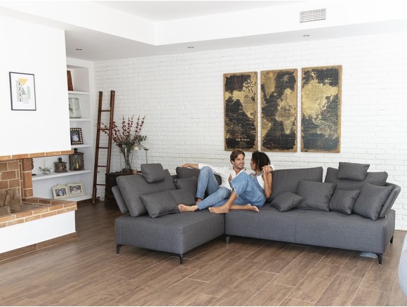 Diseña tu sofa rinconera moderno Panky de Fama en Mobel 6000 en Madrid. Personaliza medidas y telas con gran estilo premium.