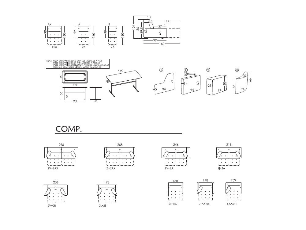 Consigue un sofa extensible Paradis Duet de Fama. Fabricado a medida con telas seleccionadas y calidad de estilo premium.