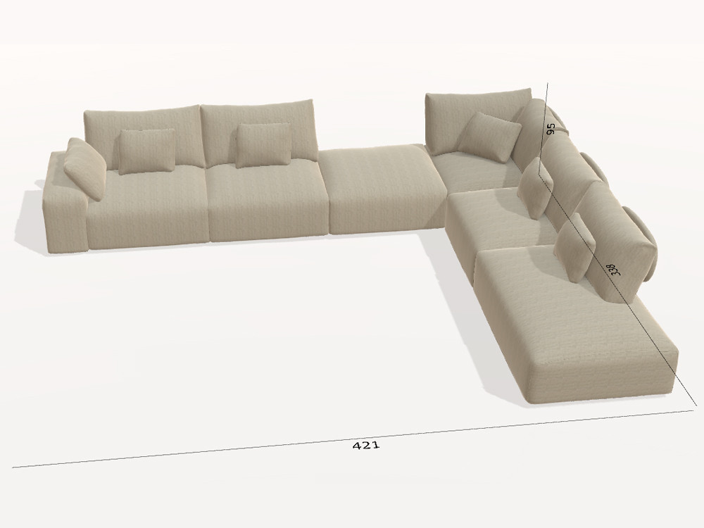 Sofá modular rincón Teseo