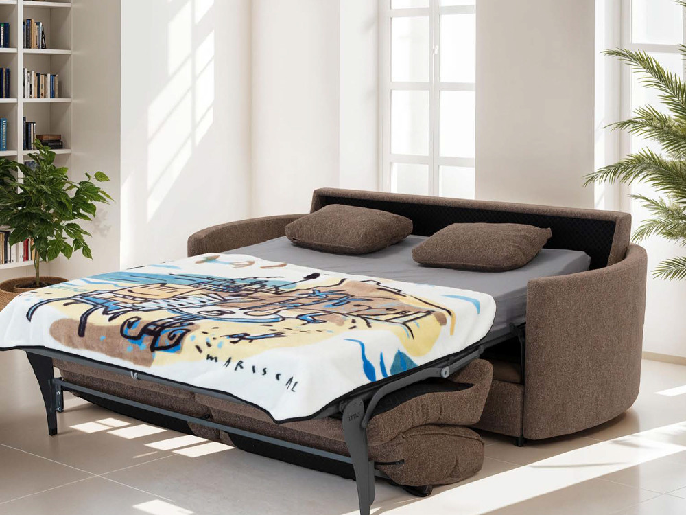 Haz tu compra online en Mobel 6000 del sofa cama moderno Apolo. Personaliza acabados y telas con un gran diseño premium.