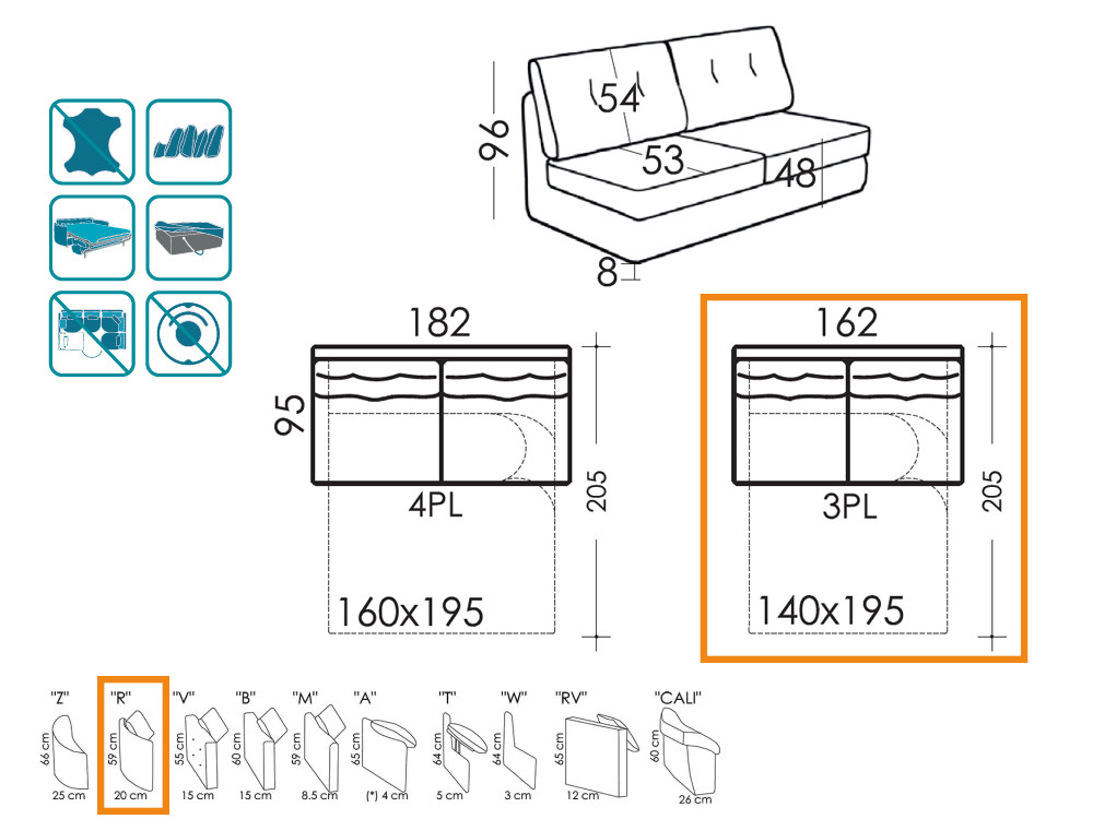 El sofa cama de apertura italiana Apolo luce ideal en Seismil Studio web. Crea tu pieza a medida con un estilo premium