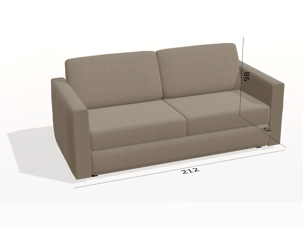 Tu sofa cama de apertura italiana Hermes luce ideal en Seismil Studio web. Personaliza telas con un diseño muy premium.