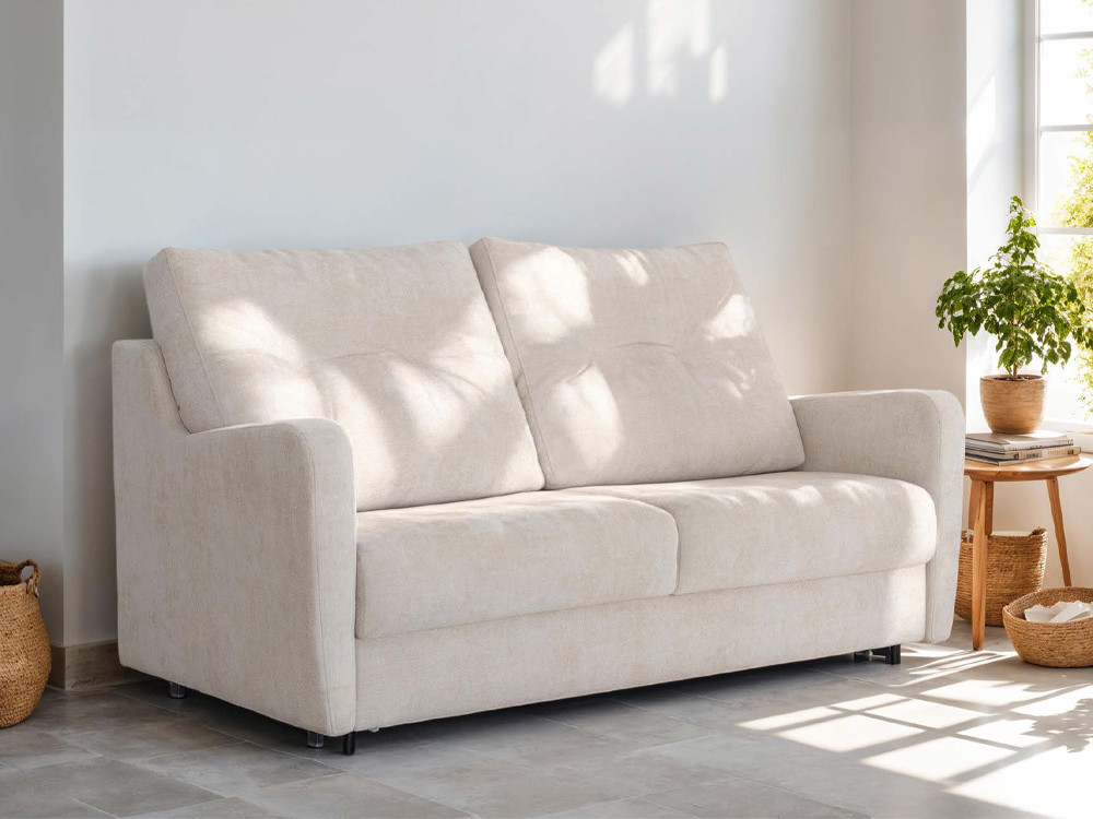 Diseña tu sofa cama de apertura italiana Rudy de Fama en Mobel 6000 en Madrid. Personaliza telas con un gran estilo premium.