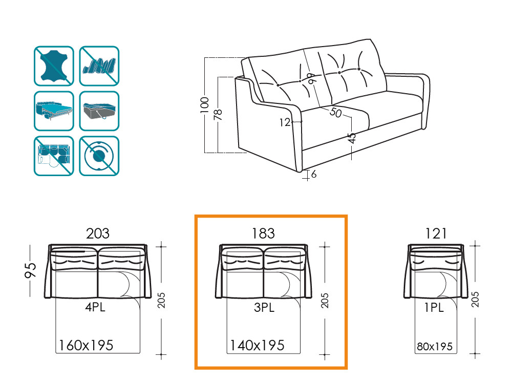 Crea tu sofa cama de diseño Rudy de Fama. Personaliza sus medidas y acabados para un salon con diseño de estilo premium top.