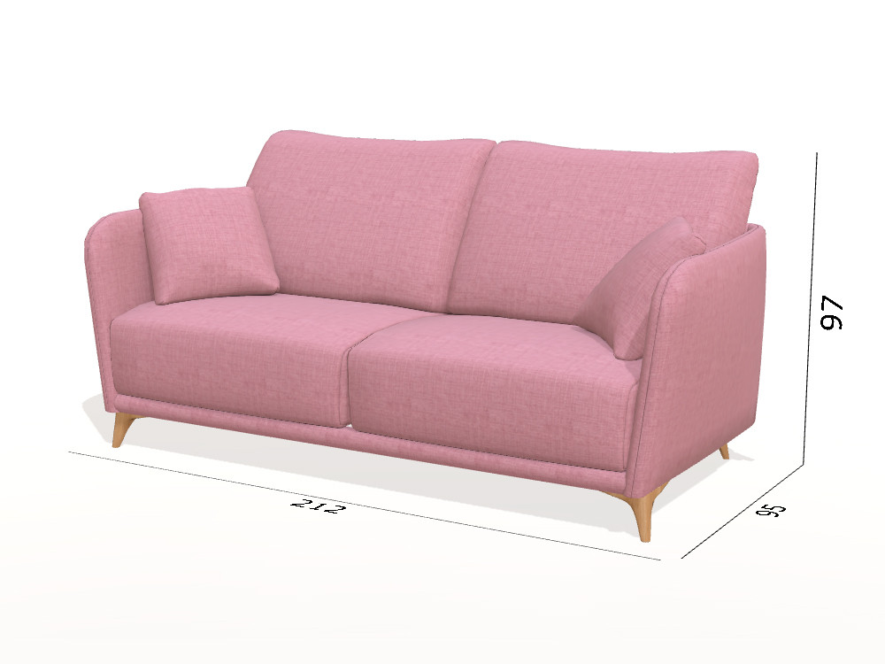 El sofa cama italiano Gala de Fama luce ideal en tu hogar. Elige medidas y tejidos con confort premium