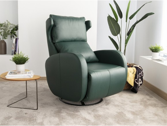 Diseña tu sillon relax manual Kim de Fama en Mobel 6000 en Madrid. Tapizado en piel con un acabado muy premium