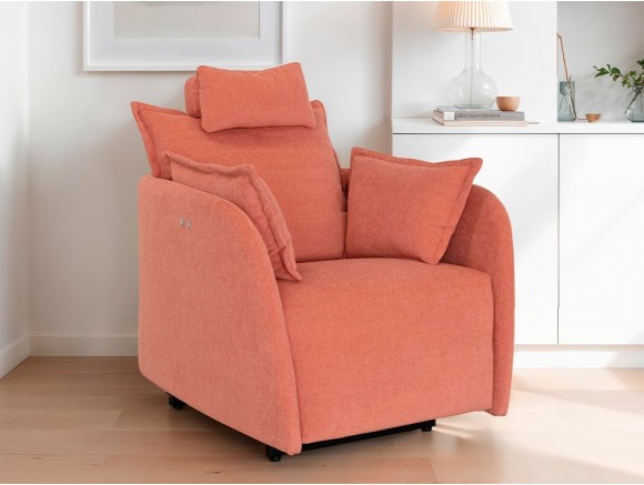 Diseña tu sillon relax electrico Nadia de Fama en Mobel 6000 en Madrid. Con powerlift y telas de estilo premium