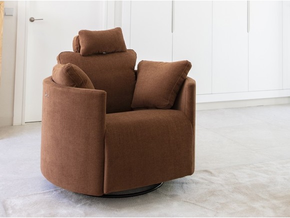 Diseña tu sillon relax Moonrise de Fama en Mobel 6000 en Madrid. Personaliza telas con un estilo premium
