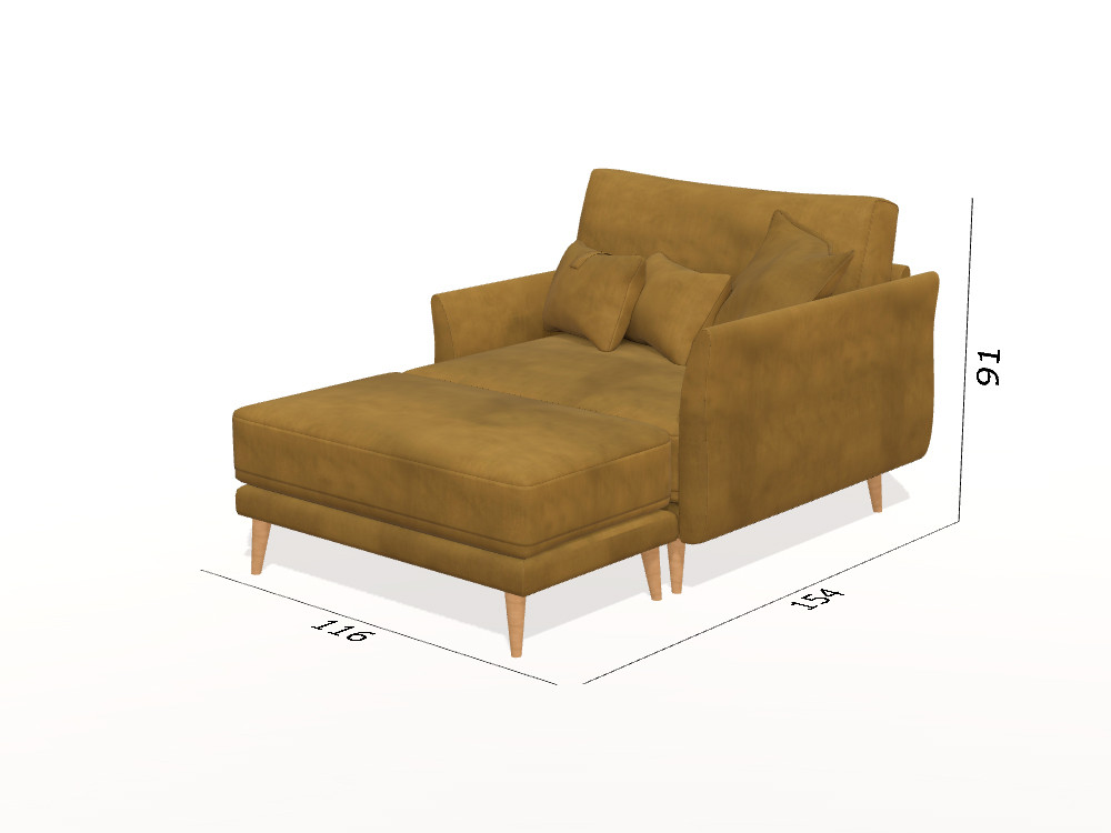 Sillón con puf Helsinki