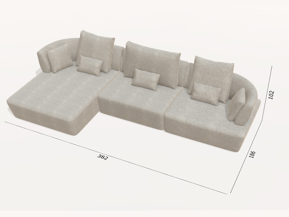Sofá chaiselongue Bloom