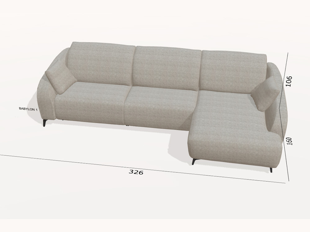 Sofá relax chaiselongue Babylon