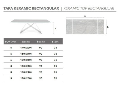 Mesa extensible Mumm porcelánico Nacher
