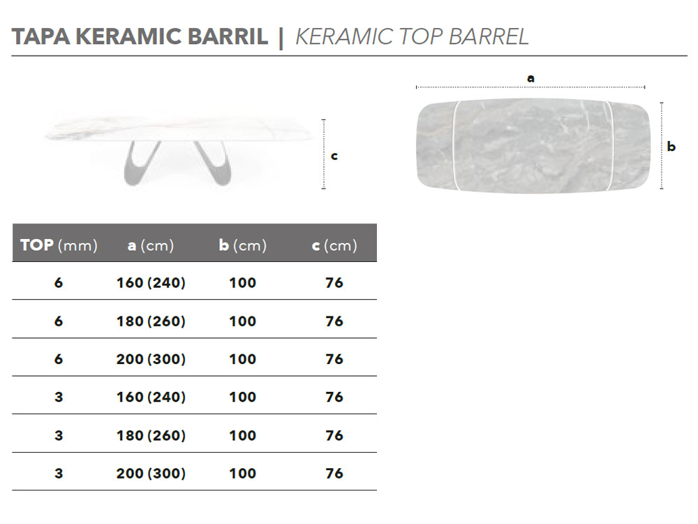 Mesa extensible Papallona Keramic