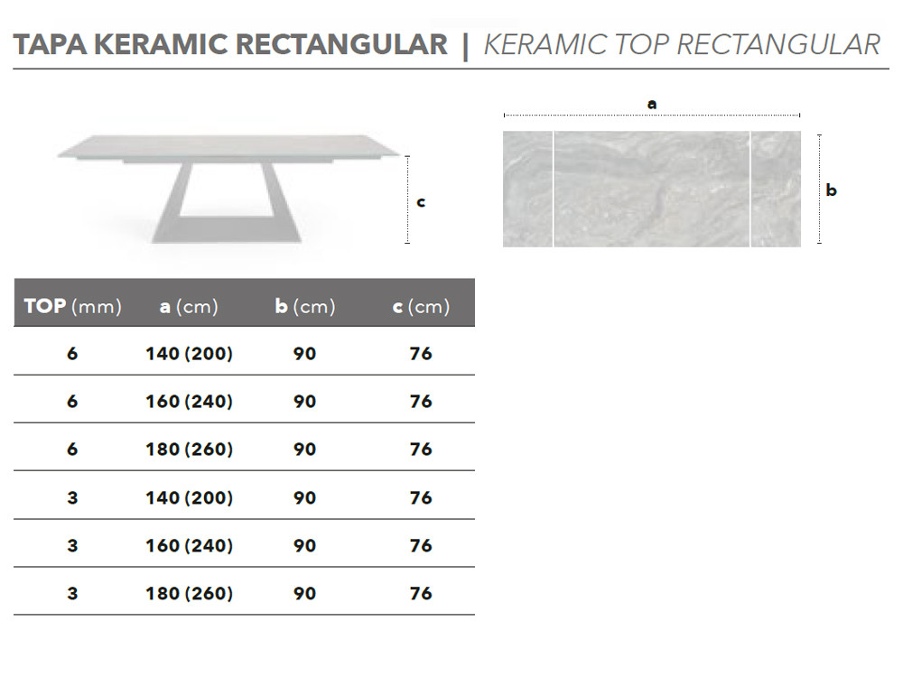 Mesa extensible Sue Keramic