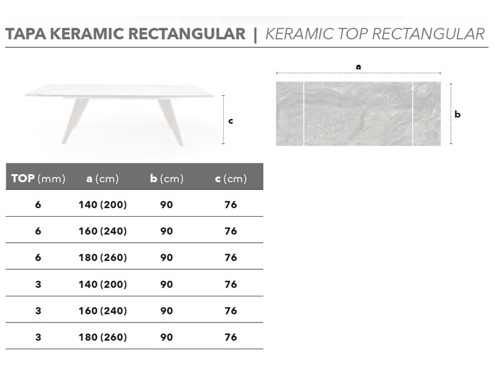 Mesa extensible Tavolo Keramic
