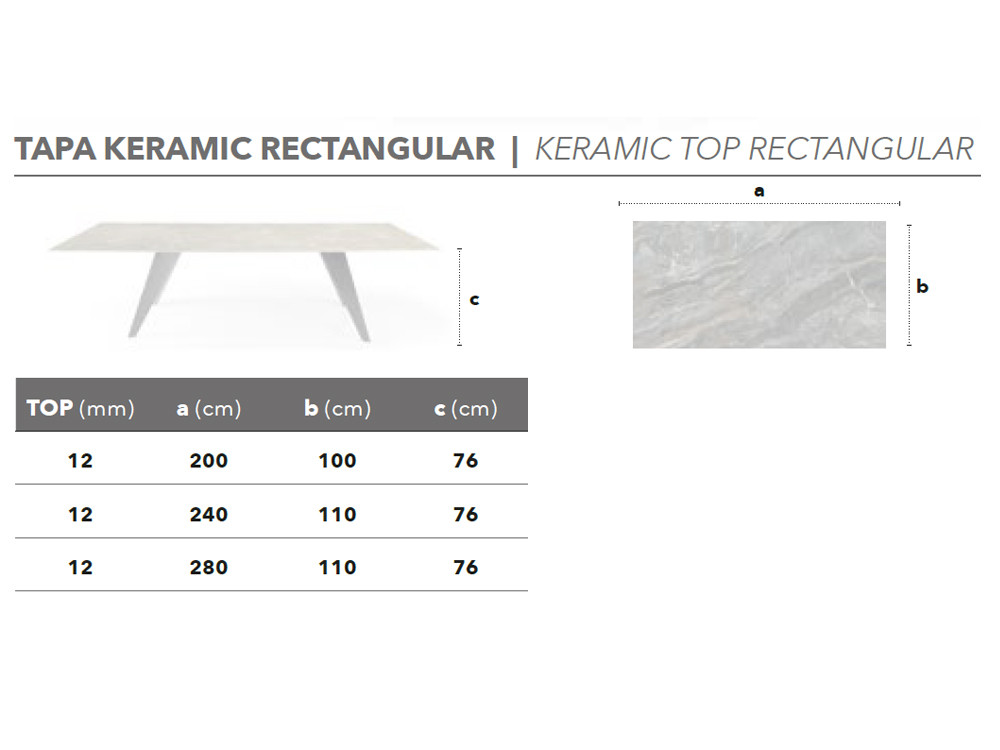Mesa Tavolo Fix Keramic