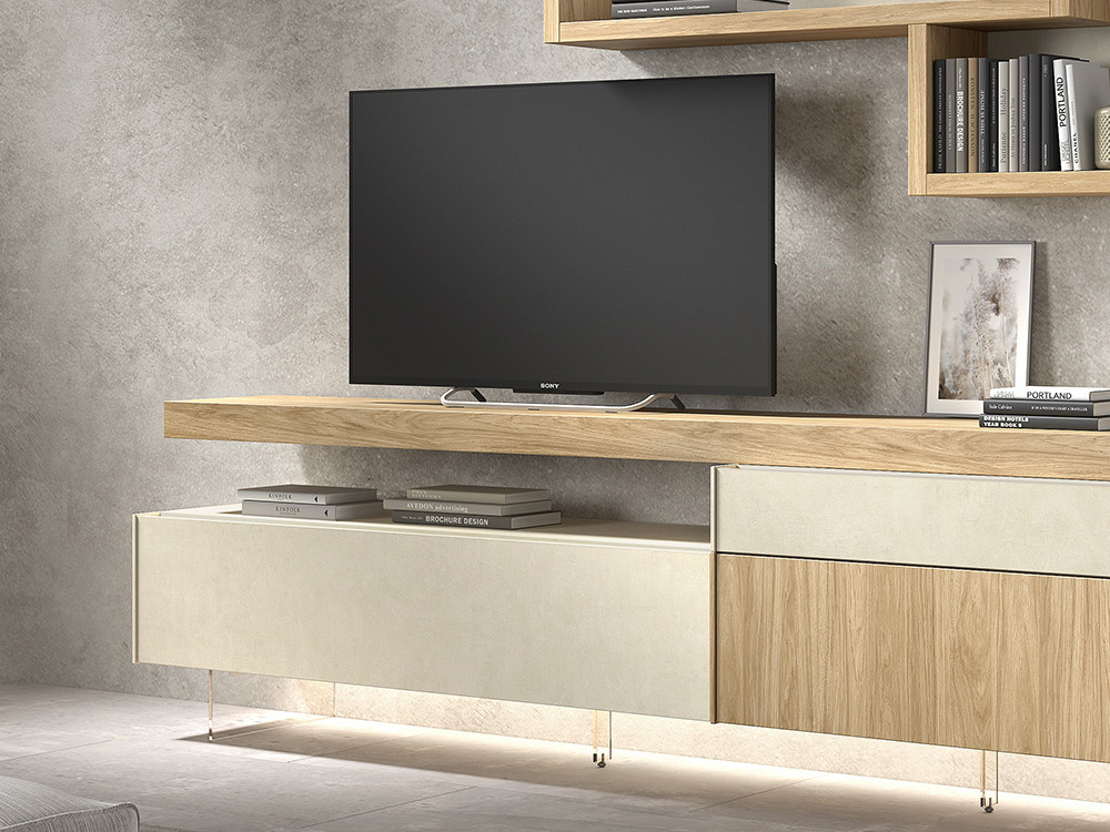Tu mueble de tv moderno B028 de Kazzano te espera. Haz tu compra online en Mobel 6000