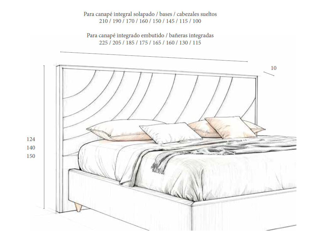 Si buscas cabeceros de cama tapizados, el modelo K2 de Acana Piel con canapé elevable Soft tapizado ofrece un confort premium.