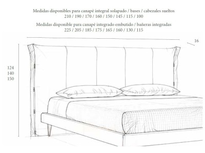 Si buscas camas tapizadas modernas, el cabecero Serena de lino de Acana Piel con su aro bañera ofrece un descanso premium.
