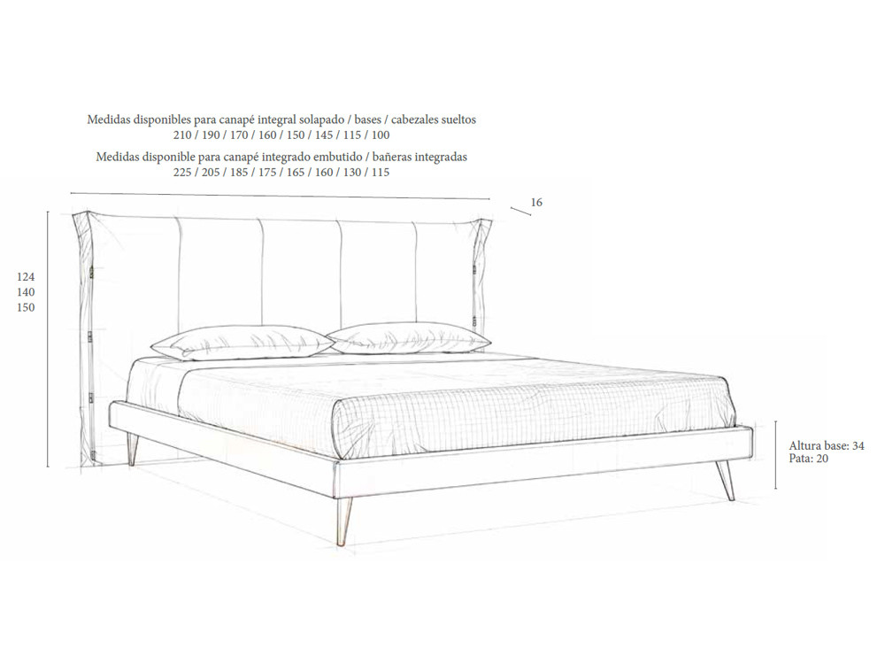 Crea tu dormitorio ideal con el cabecero Serena de lino de Acana Piel, una cama tapizada de diseño con un aro bañera suave.