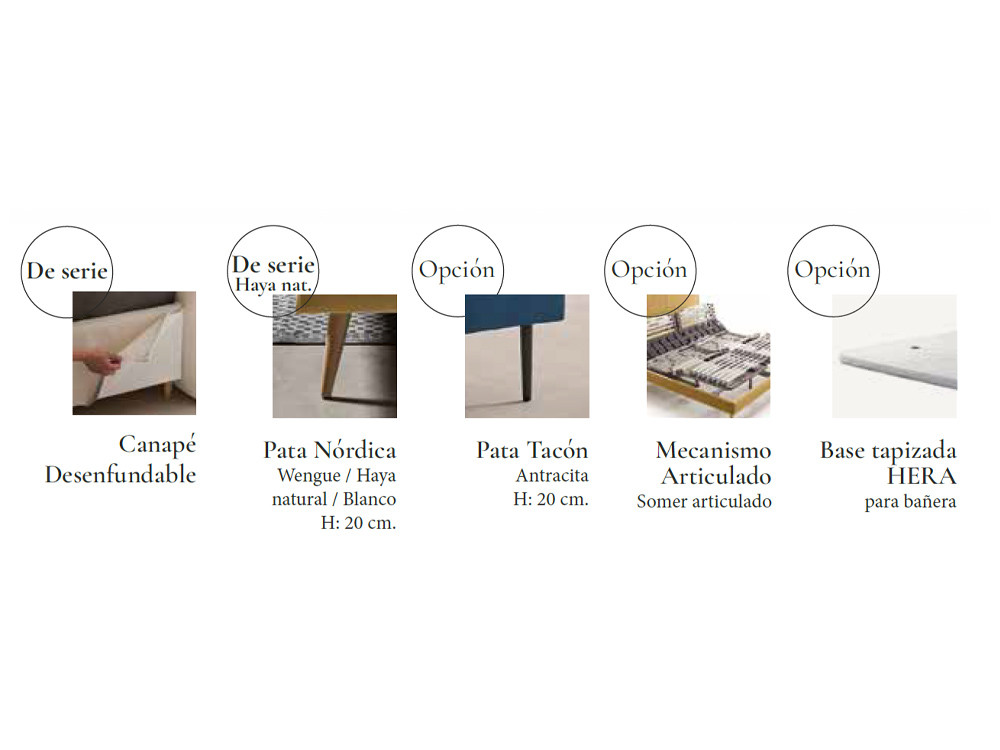 Tu cama de lino con el cabecero Serena de Acana Piel y su aro bañera se adapta a tu dormitorio con sutiles tejidos premium.
