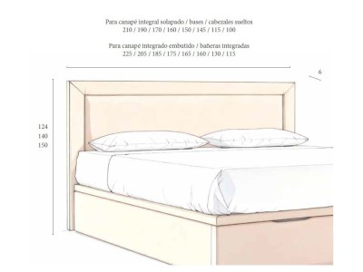 Viste tu dormitorio de matrimonio moderno con el sutil cabecero Tribeca de Acana Piel y su canapé con arcón Roma más suave.