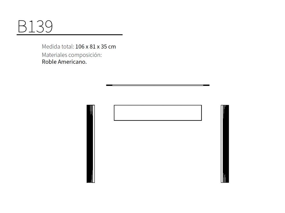 El mueble recibidor B139 de Kazzano destaca en Seismil Studio, con sus bellas superficies suavizadas en Roble Americano.