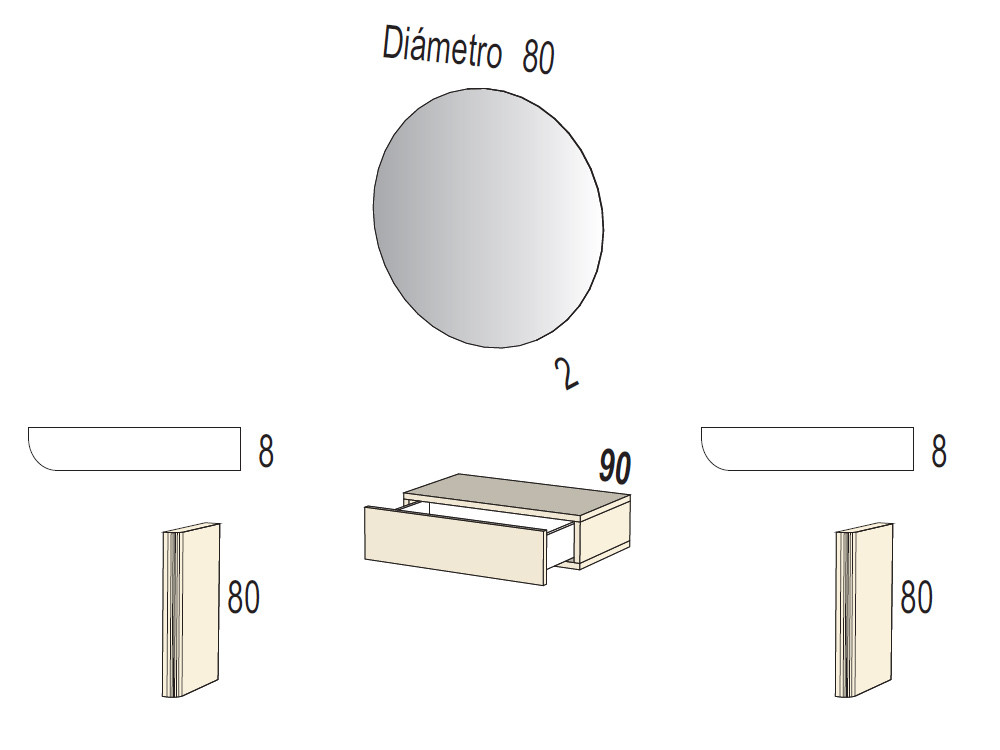 Personaliza a tu gusto el mueble recibidor B140 de Kazzano, combinando estética y funcionalidad a la medida de tu hogar.
