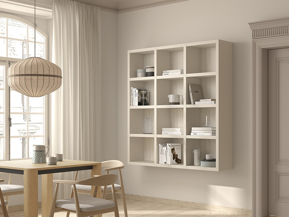Librería a medida B151 con laterales curvos de Kazzano