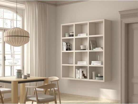 Librería a medida B151 con laterales curvos de Kazzano
