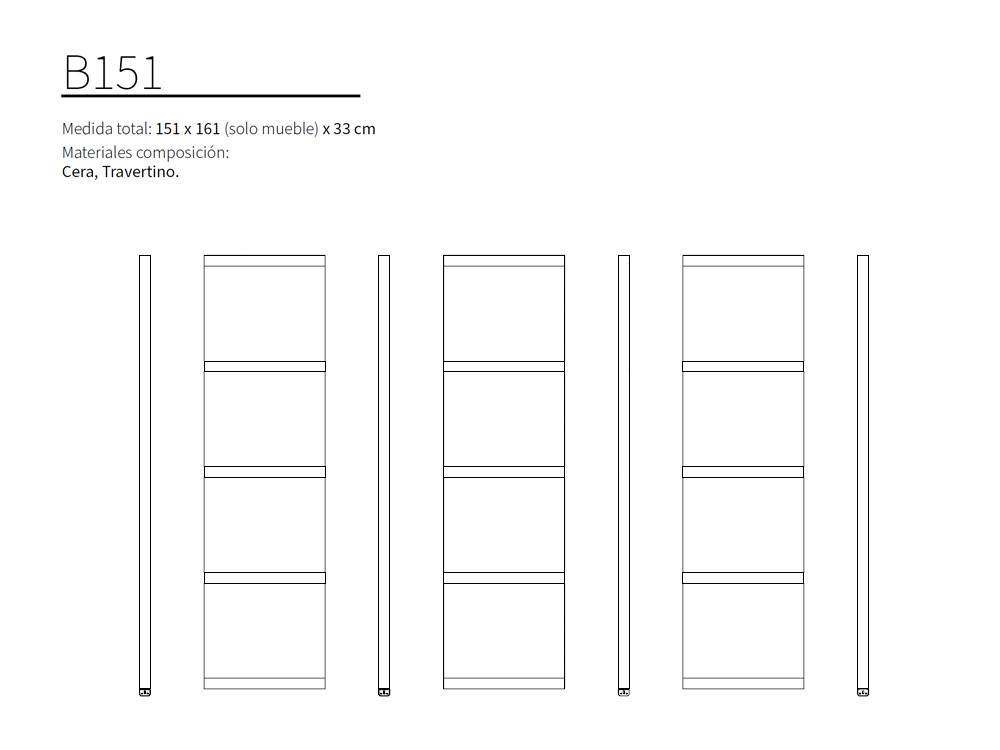 Personaliza tu librería B151 con costados curvos de kazzano