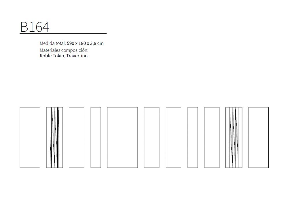 Distintas medidas y composiciones para el panel decorativo para dormitorio B164 de Kazzano