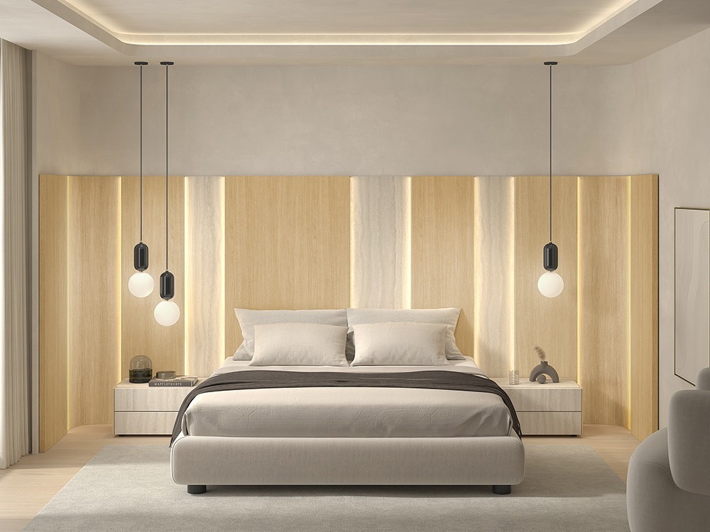 Decora tu hogar con los paneles decorativos para dormitorio B164 de Kazzano con luz led que puedes personalizar