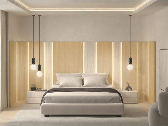 Decora tu hogar con los paneles decorativos para dormitorio B164 de Kazzano con luz led que puedes personalizar