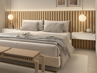 En Mobel 6000 diseñamos tu cabecero decorativo a medida con el panel alistonado B167 de Kazzano