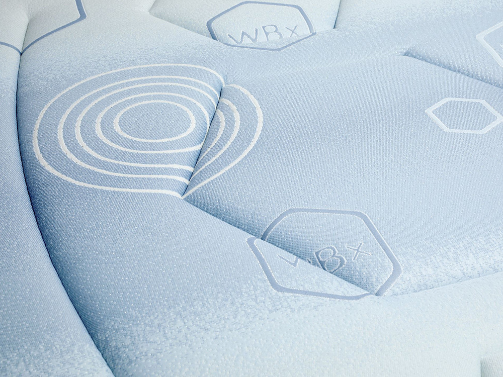 El colchón Flex WBx FIT Pocket tiene una exclusiva tapicería Stretch Bioceramics