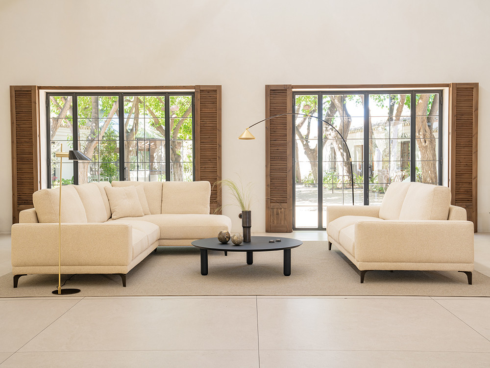 Personaliza el sofá rincón modular Altano en Mobel 6000 en Madrid, disponible en varias medidas en textiles o piel.