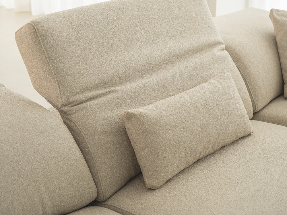 Personaliza el sofá modular de rincón Barine en Mobel 6000 en Madrid, en finos textiles seleccionados y en sus medidas.