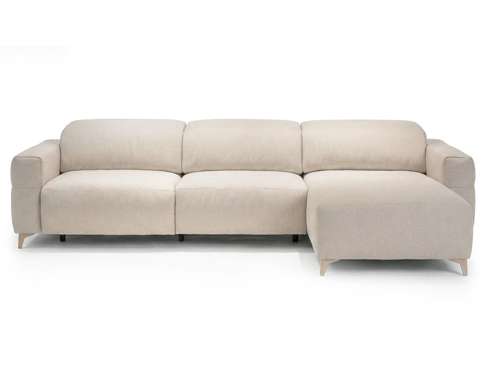 Tu sofá deslizante con motor con chaiselongue fija te espera. Haz tu compra online en Mobel 6000, en varias medidas.