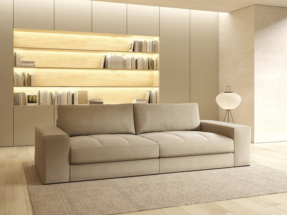 Descubre el exclusivo sofá modular Giant de Temasdos en Mobel 6000 en Madrid, en textiles seleccionados a tu propia medida.