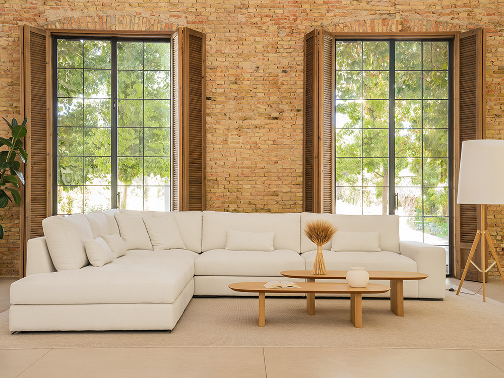 Descubre el sofá rincón Giant modular de Temasdos en Mobel 6000 en Madrid, en selectos textiles a tu propia medida.