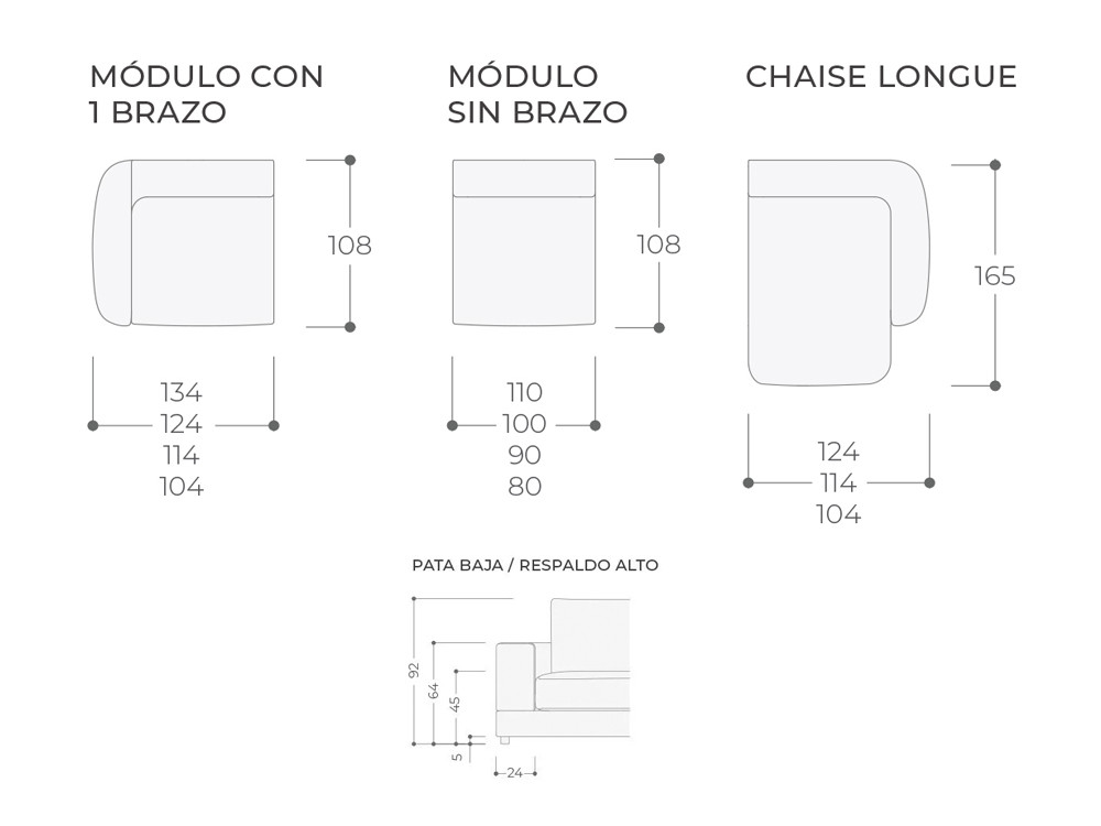 Tu sofá modular Platea con chaiselongue de Temasdos te espera. Haz tu compra online en Mobel 6000, en textiles a medida.