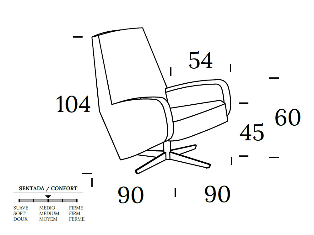 Sillón giratorio Goet